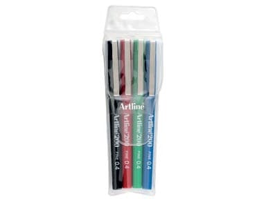 Fineliner Artline 200 Fine 0,4 4-set