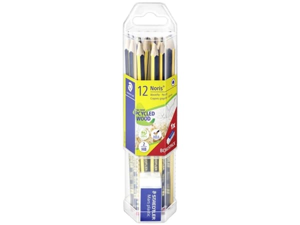 Blyant Staedtler Noris HB (12 stk.) + viskelæder