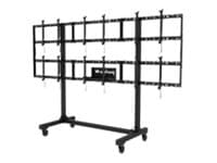 Peerless-AV Portable Video Wall DS-C555-3X2 - Vagn - för 3x2 videovägg - svart, pulverbeläggning - skärmstorlek: 46"-55"