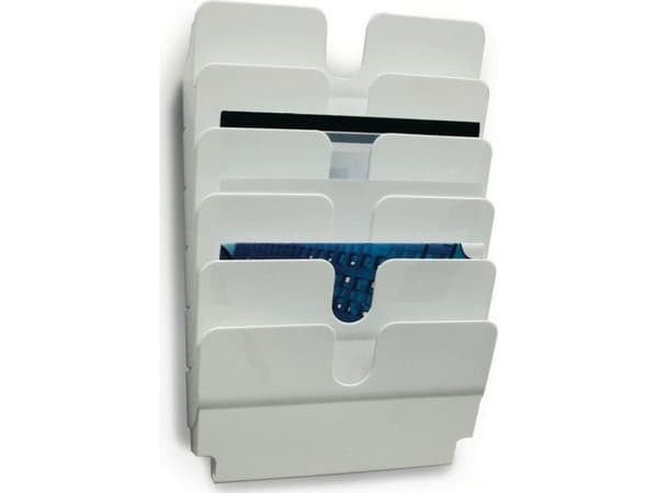DURABLE FLEXIPLUS - Literaturholder - veggmonterbar - 6 rom - for A4 - hvit