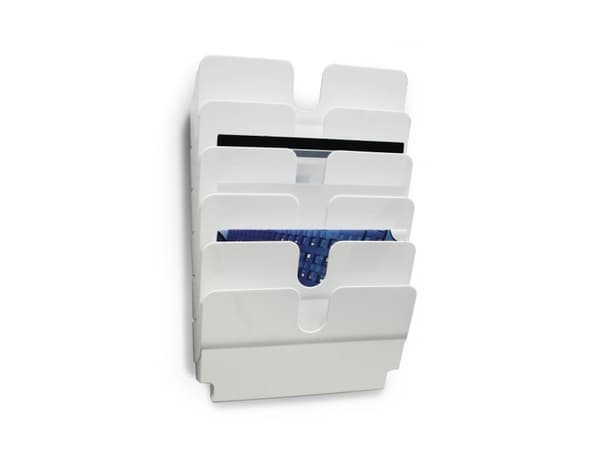 DURABLE FLEXIPLUS - Literaturholder - veggmonterbar - 6 rom - for A4 - hvit