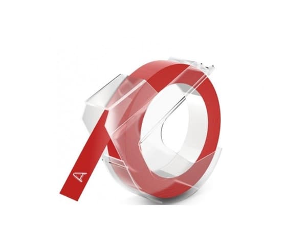 DYMO 520102, Punainen, Suorakulmio, Irroitettava, Valkoinen punaisella, Universaali, Muovi