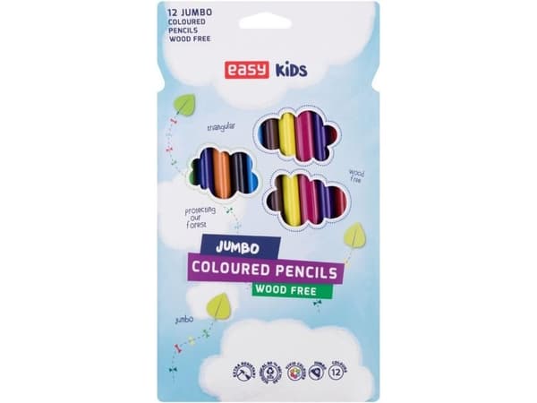 Easy Triangular jumbo pencils 12 colors (839958)