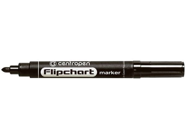 Centropen black marker for flipcharts round bottom 2.5 mm tip part (585500112)