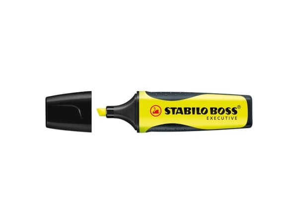 STABILO Boss Executive, 1 stykker, Gult, Pensel / fin tupp, Gult, 2 mm, 5 mm