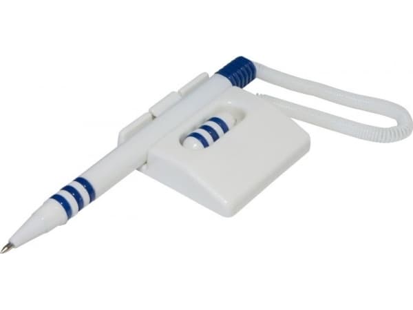 Office Products OFFICE PRODUCTS BALL PEN ON SPRING LAYING SELF-ADHESIVE WHITE-BLUE