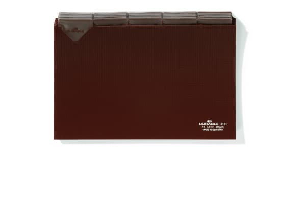 Durable 315111, Tyhjä välilehtihakemisto, PVC-muovi, Ruskea, Vaakataso, A5, 0.3 mm
