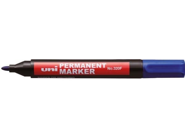 Uni Mitsubishi Blyant Permanent Marker UNI 320 BLÅ (NO-320NIEB)