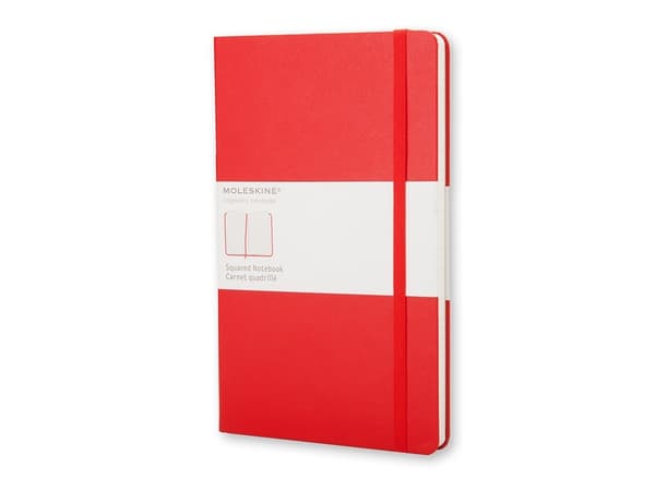 Moleskine Classic, Monokromatisk, Rød, 240 ark, 70 g/m², Rute papir, Innbundet (hardcover)