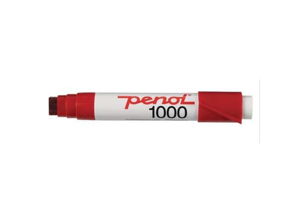 Penol 1000 - Markør - permanent - for glass, metall, plast - rød - hydrokarbonbasert blekk - 3-16 mm - ekstra bred