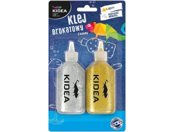 Derform Glitter liima 2 väriä 40g KIDEA (DERF.KB2KA)