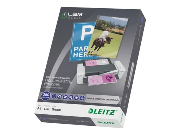 Lamineringslommer Leitz A4 krystalklar 210x297 mm (100 stk.)