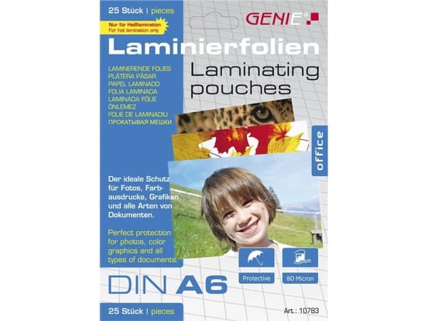 Genie 10783, Läpinäkyvä, A6, 111 mm, 154 mm, 4 mm, 90 g