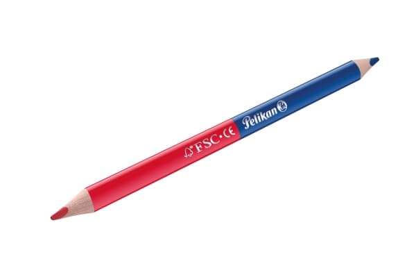 Pelikan 811118, Soft (myk), Blå, Rød, 2 stykker