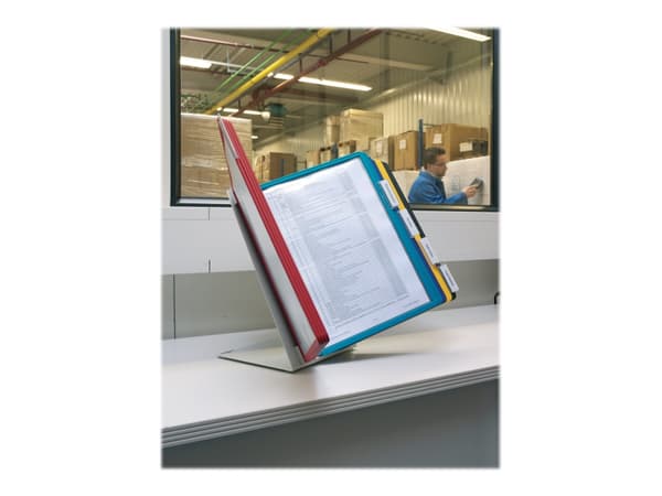 DURABLE VARIO TABLE - Displaypanelsystem - stasjonær - 20 rom - for A4 - gul, rød, grønn, mørk blå
