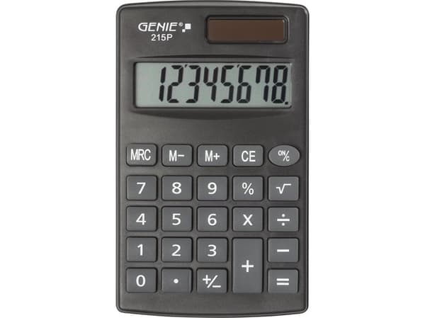 GENIE 215 P - Fickkalkylator - 8 siffror - batteri