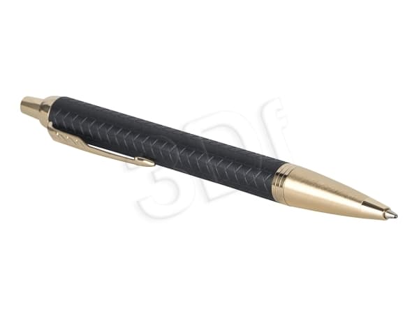 Parker IM, Blå, Svart, Guld, Clip-on retractable ballpoint pen, Medium, Ambidextrous, 1 styck