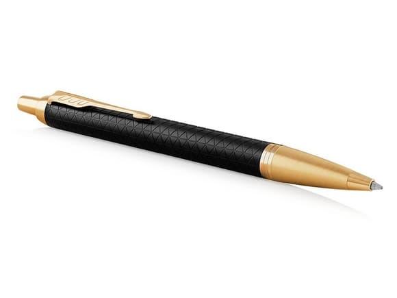 Parker IM, Blå, Svart, Guld, Clip-on retractable ballpoint pen, Medium, Ambidextrous, 1 styck