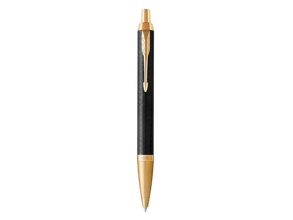 Parker IM, Blå, Svart, Guld, Clip-on retractable ballpoint pen, Medium, Ambidextrous, 1 styck