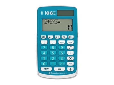 Texas Instruments TI-106 II - Fickkalkylator - 10 siffror - solcellspanel, batteri
