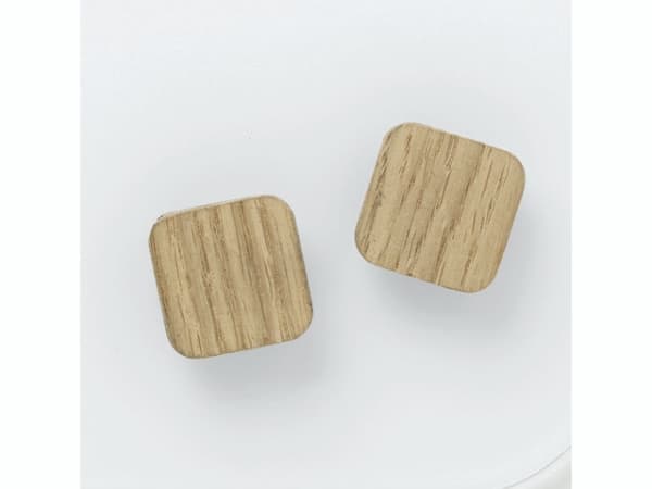 Super Stærke Magneter' i egefiner 2,5 x 2,5 cm - (2 stk.)
