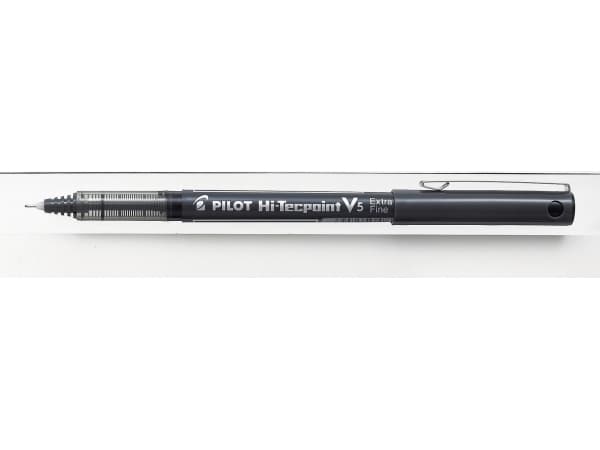 Pilot Hi-Tecpoint V5 - Rollerball-penna - svart - vattenbaserat bläck - 0.5 mm - extra fin