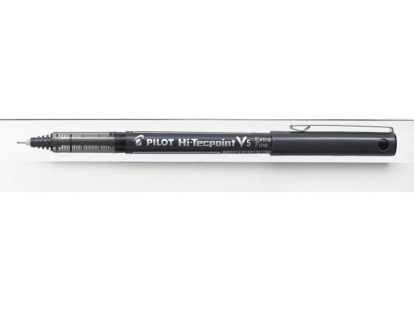 Pilot Hi-Tecpoint V5 - Rollerball-penna - svart - vattenbaserat bläck - 0.5 mm - extra fin