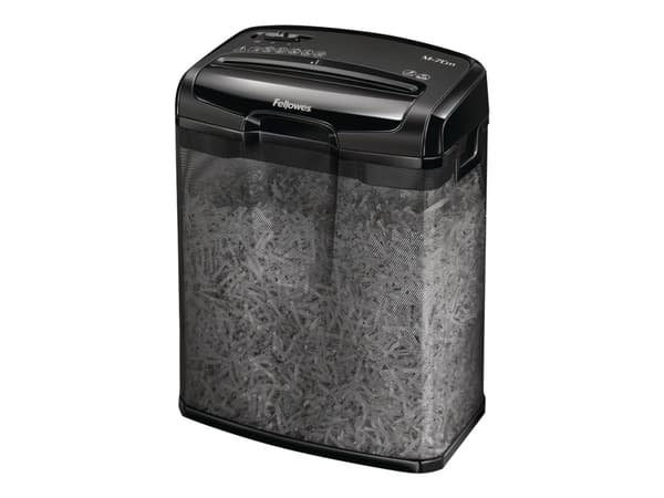 Fellowes M-7Cm, osittainen silppuri, 4 x 35 mm, 13 L, 3700 mm/min, P-4, 5 min.
