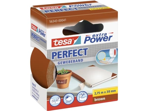 TESA PERFECT 56343-00041-03 Tekstiltape tesa® extra Power Brun (L x B) 2.75 m x 38 mm 1 stk