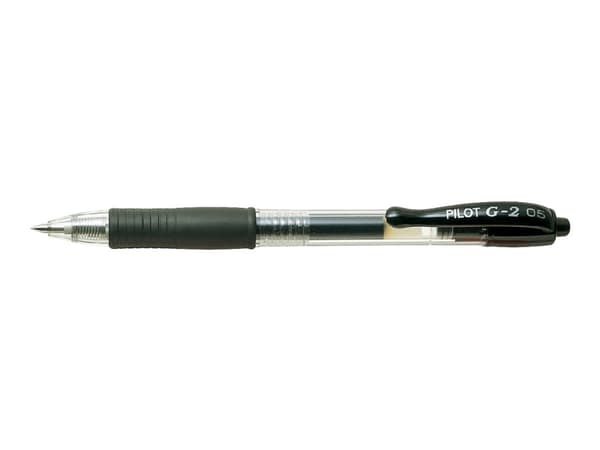 Gelpen, Pilot G-2, 0,5 mm, fine, sort