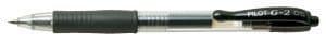 Gelpen, Pilot G-2, 0,5 mm, fine, sort