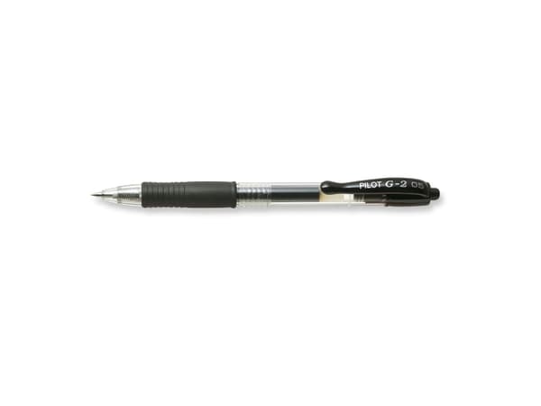 Gelpen, Pilot G-2, 0,5 mm, fine, sort