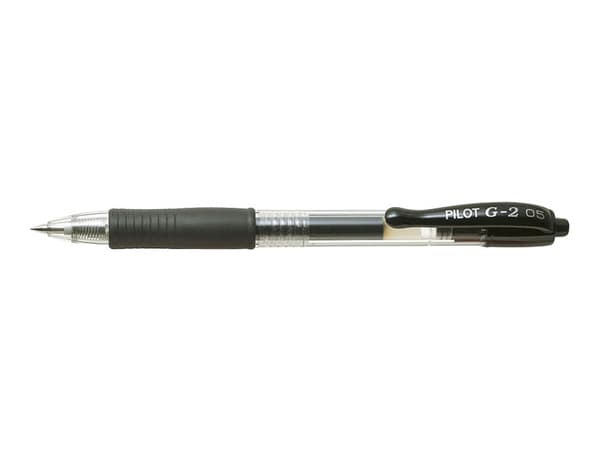 Gelpen, Pilot G-2, 0,5 mm, fine, sort
