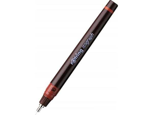 Rotring 1903394, Tynn penn, Bordeaux, Brun, 0,1 mm