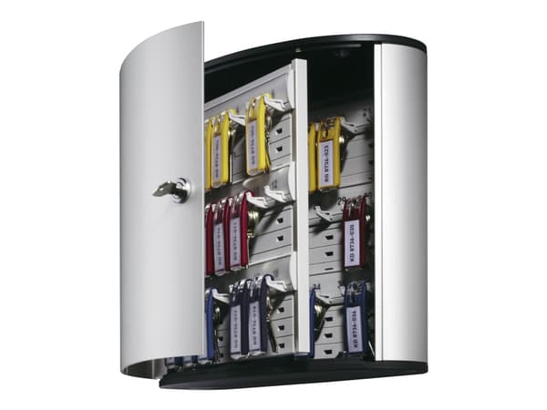 DURABLE KEY BOX - Nøkkelskap - 36 kroker - aluminium - sølv