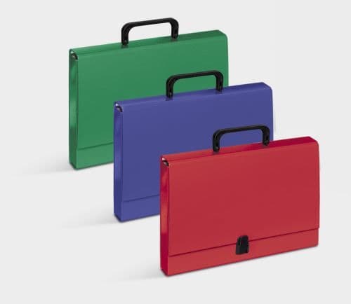 VauPe Classic Briefcase with handle, spine 40mm green (16K011D)