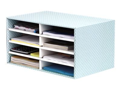 Bankers Box Style - Sorterer - 8 rom - for A4 - hvit, grønn