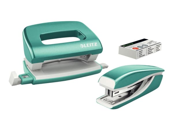 Leitz WOW NeXXt Mini - Bordstillbehörsuppsättning - 10 ark - No.10 - metall - isblå