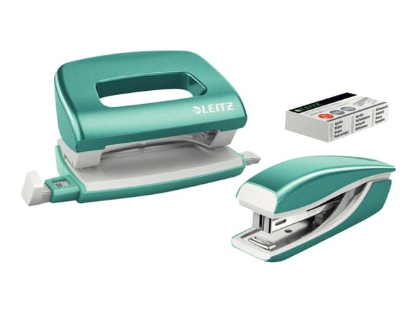 Leitz WOW NeXXt Mini - Bordstillbehörsuppsättning - 10 ark - No.10 - metall - isblå