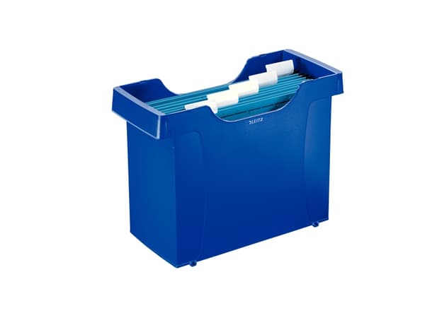Leitz Plus - Hengefilboks - for A4 - kapasitet: 20 filer - blå