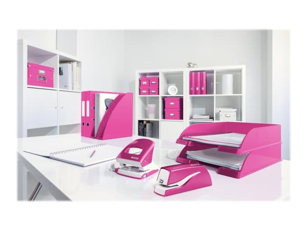 Leitz WOW NeXXt - Elektrisk häftapparat - 10 ark / 1 mm - No.10 - rosa metallic
