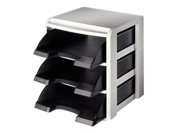Leitz Plus - Brevbakke - svart, lysegrå