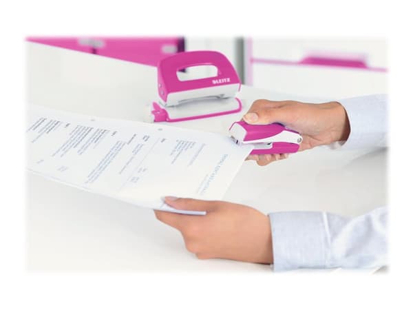 Leitz WOW NeXXt - Bordstillbehörsuppsättning - 10 ark / 1 mm - No.10 - metall - rosa metallic