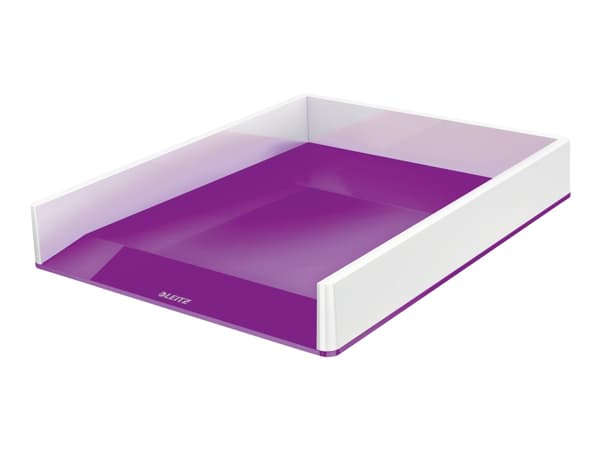 Leitz WOW Dual Colour - Brevbakke - for ANSI A (Letter) (216 x 279 mm), A4 (210 x 297 mm), C4 (229 x 324 mm), Folio (216 x 330 mm) - purpur