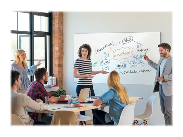 Nobo Impression Pro - Whiteboard - veggmonterbar - 1200 x 900 mm - stål - magnetisk - hvit