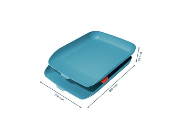 Leitz Cosy - Brevbakke - for A4 (210 x 297 mm), C4 (229 x 324 mm) - rolig blått (en pakke 2)
