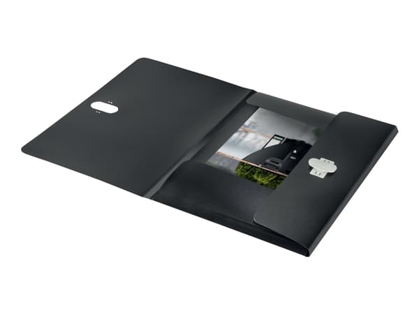 Leitz - 3-fliksmappe - for A4 (210 x 297 mm) - kapasitet: 150 ark - svart
