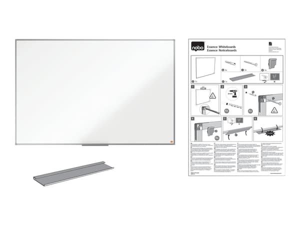 Nobo Basic - Whiteboard - veggmonterbar - 1500 x 1000 mm - stål - magnetisk - hvit - aluminiumsramme