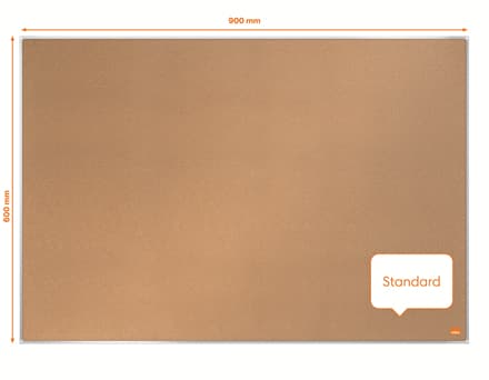 Nobo 1915230, Fast korktavle, Brun, Kork, 877 x 568 mm, Grå, 889 mm