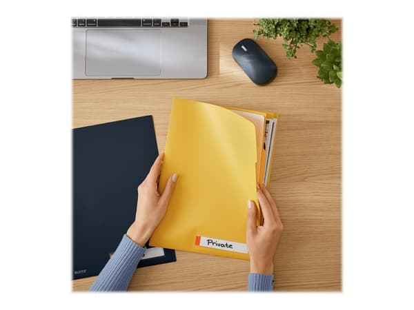 Leitz Cosy Privacy - L-formad mapp - 3 utrymmen - för A4 (210 x 297 mm) - kapacitet: 40 ark - tabbad - varmt gul